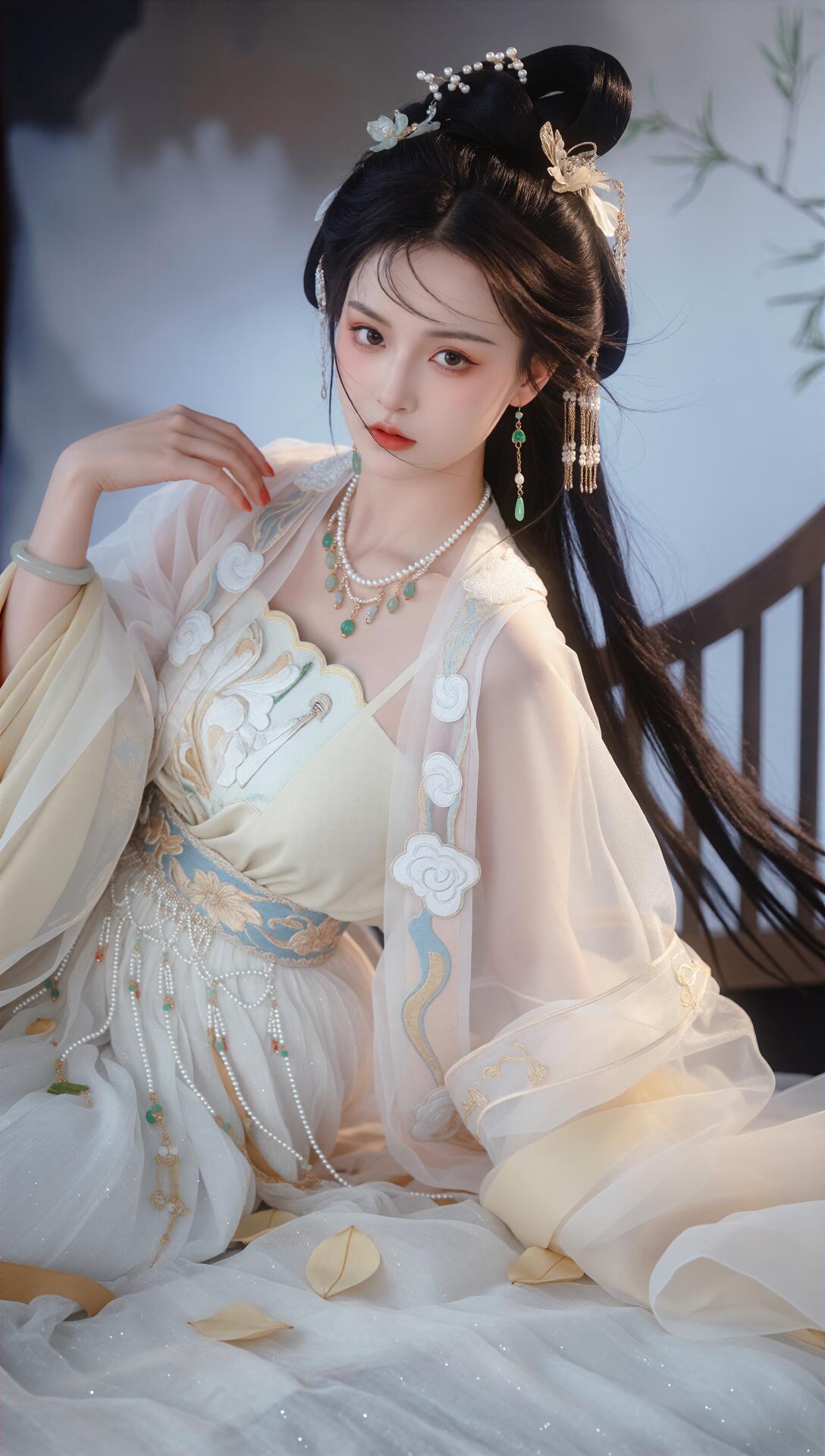 清纯美女写真照，温柔气质人像图