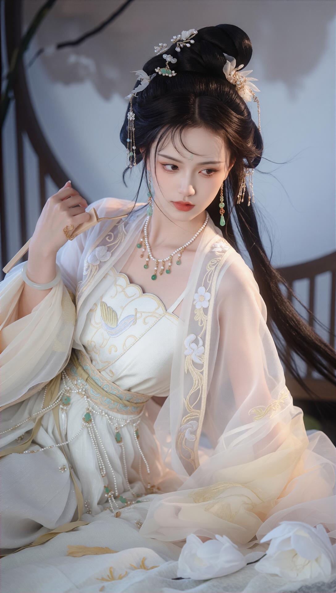 清纯美女唯美照，自然纯净风格摄影